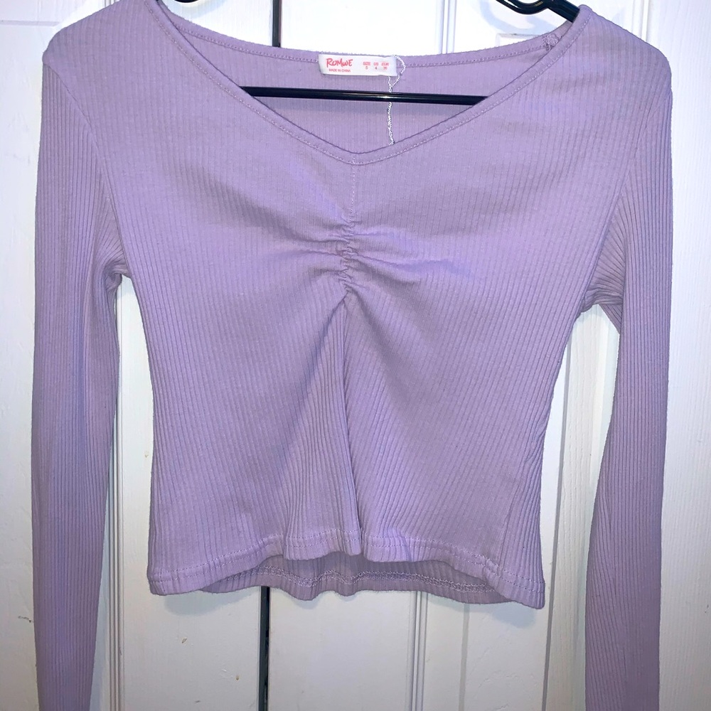 Light purple crop top
